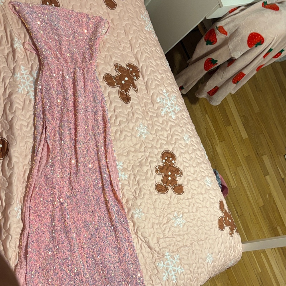 Lucy in the Sky Pink Sequin Prom Dress